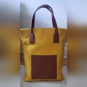 Loewe cotton, leather shopper tote